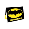ZAPROSZENIE NA URODZINY BATMAN URODZINOWE CZARNO-ŻÓŁTE + KOPERTA