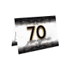 ZAPROSZENIE NA 70 URODZINY ELEGANCKIE BLACKGOLD BROKAT + KOPERTA