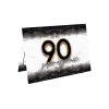 ZAPROSZENIE NA 90 URODZINY ELEGANCKIE BLACKGOLD BROKAT + KOPERTA