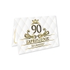 ZAPROSZENIE NA 90 URODZINY LUX BIAŁE LUXURY + KOPERTA
