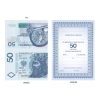 ZAPROSZENIE NA 50 URODZINY NOWE 50 ZŁOTYCH BANKNOT + KOPERTA