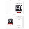ZAPROSZENIE NA 40 URODZINY ELEGANCKIE BIAŁE STONOWANE + KOPERTA