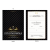 ZAPROSZENIE NA STUDNIÓWKĘ ELEGANCKIE LUX CZARNE STUDNIÓWKA +koperta