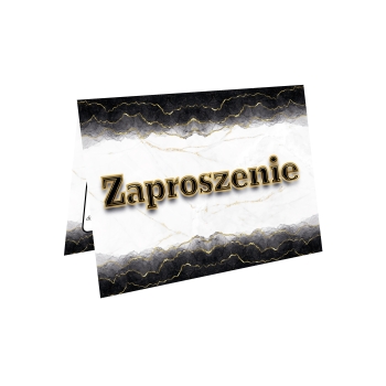 ZAPROSZENIE UNIWERSALNE NA KAŻDĄ OKAZJĘ ELEGANCKIE BLACKGOLD + KOPERTA