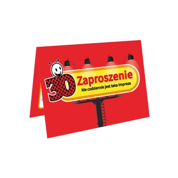 ZAPROSZENIE NA 30 URODZINY BIEDRONKA ŚMIESZNE URODZINOWE + KOPERTA