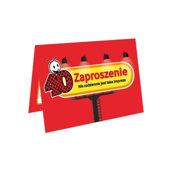 ZAPROSZENIE NA 40 URODZINY BIEDRONKA ŚMIESZNE URODZINOWE + KOPERTA