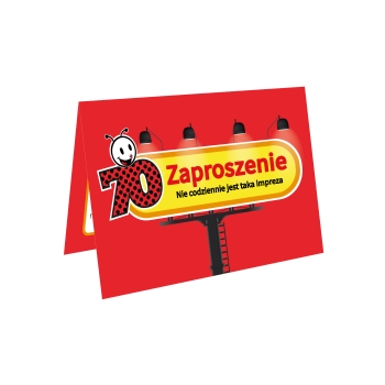 ZAPROSZENIE NA 70 URODZINY BIEDRONKA ŚMIESZNE URODZINOWE + KOPERTA