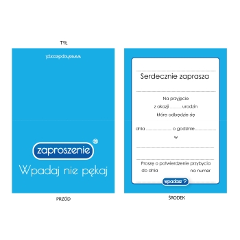 ZAPROSZENIE NA KAŻDE URODZINY UNIWERSALNE DUREX WPADAJ + KOPERTA