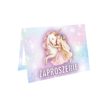 ZAPROSZENIE NA URODZINY JEDNOROŻEC MAGICZNY UNICORN URODZINOWE + KOPERTA