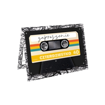 ZAPROSZENIE NA 50 URODZINY KASETA MAGNETOFONOWA TAŚMA PRL + KOPERTA