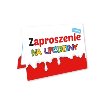 ZAPROSZENIE NA URODZINY KINDER NIESPODZINKA URODZINOWE + KOPERTA