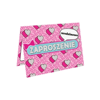 ZAPROSZENIE NA URODZINY LOL RÓŻOWE URODZINOWE DZIEWCZYNKI + KOPERTA