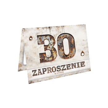ZAPROSZENIE NA 30 URODZINY STARE ŚMIESZNE RDZA ZARDZEWIAŁE + KOPERTA